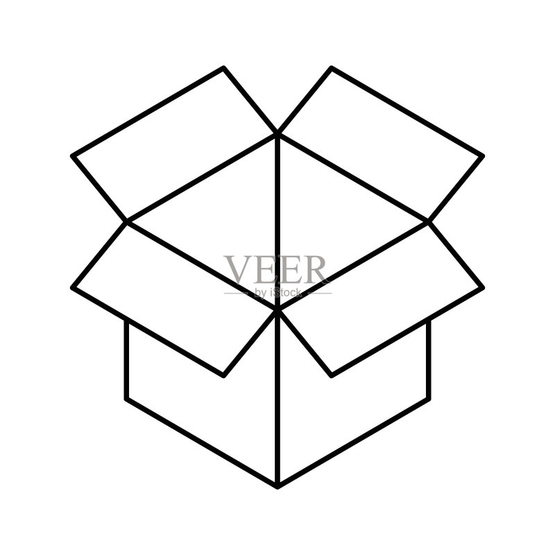 纸箱盒子隔离图标图标素材