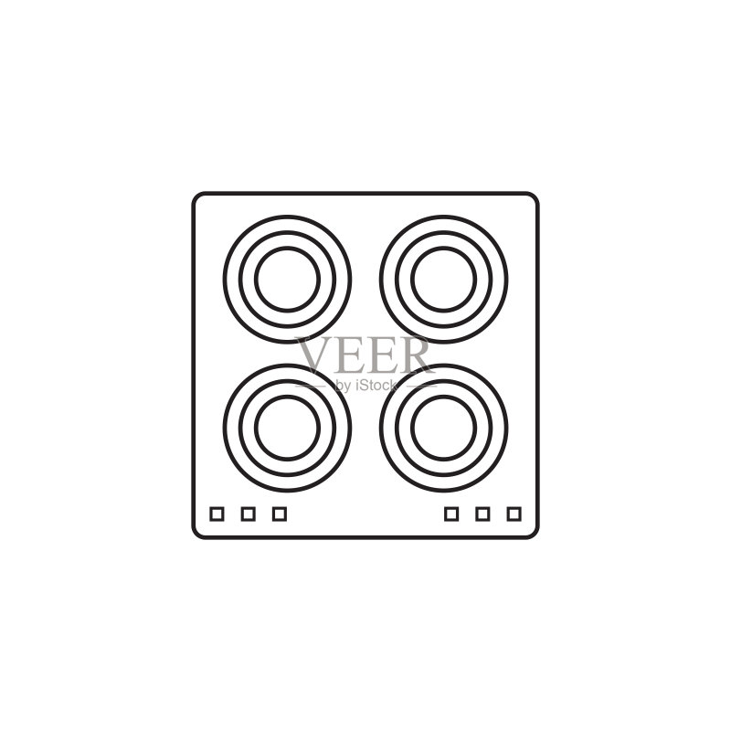 电热板图标,烹饪面板图标素材
