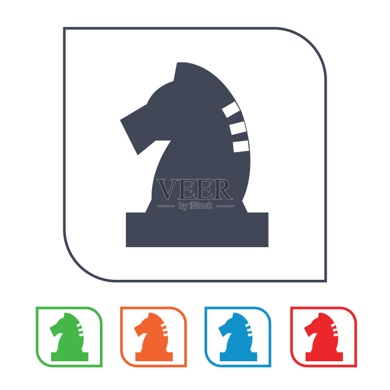 国际象棋骑士简约图标图标素材