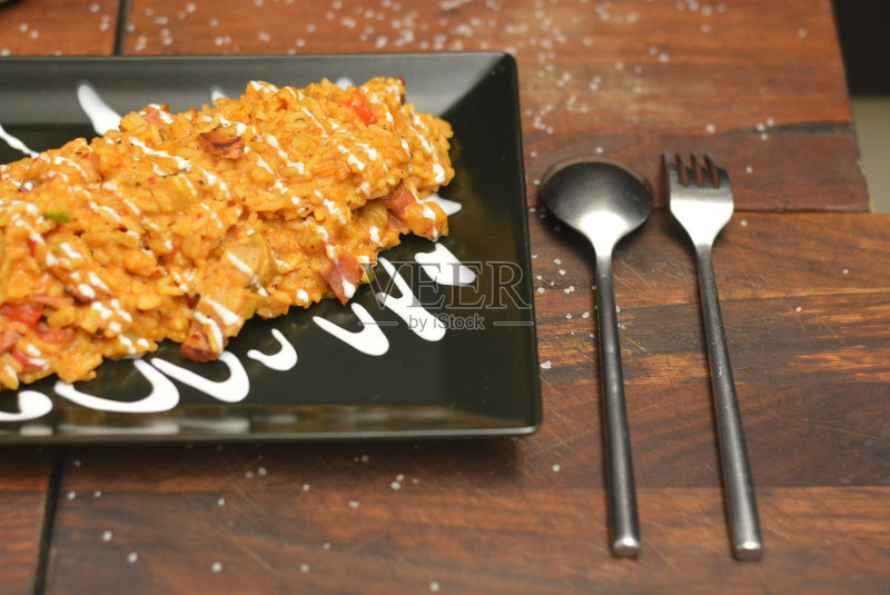 酱油炒饭的特写正版图片素材