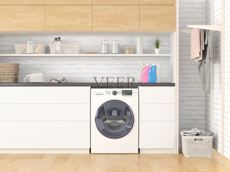 现代洗衣房正版图片素材