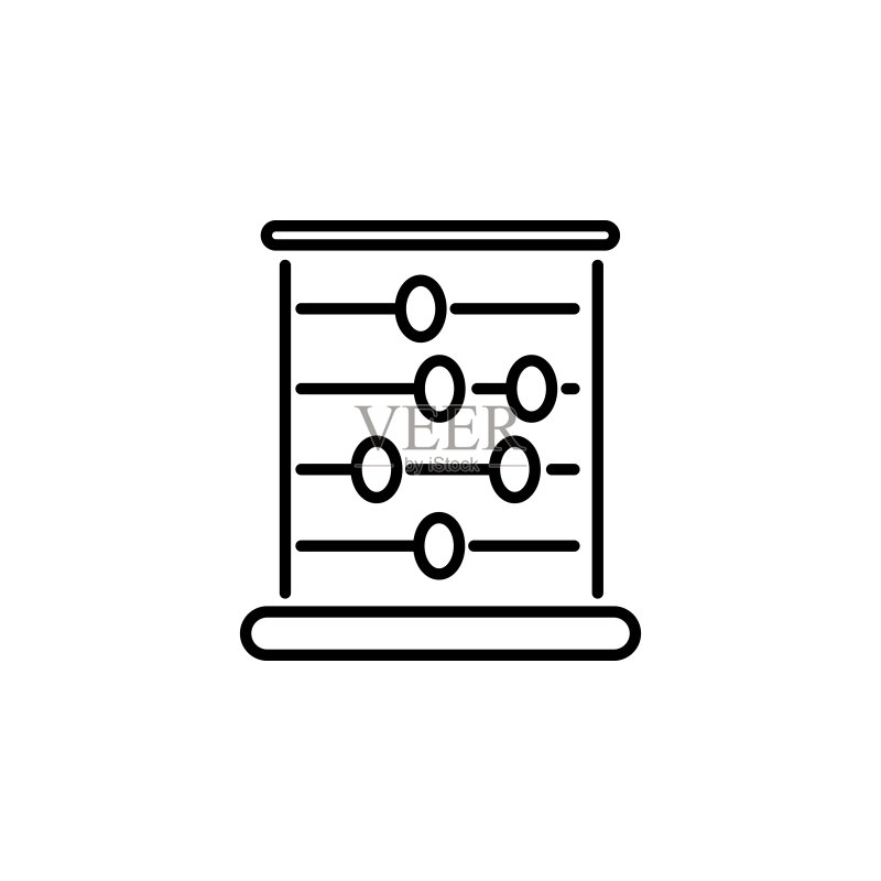 学校算盘线性图标图标素材