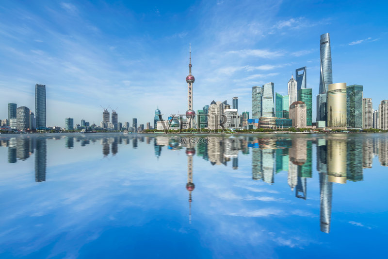 美丽的外滩景色,上海,中国正版图片素材