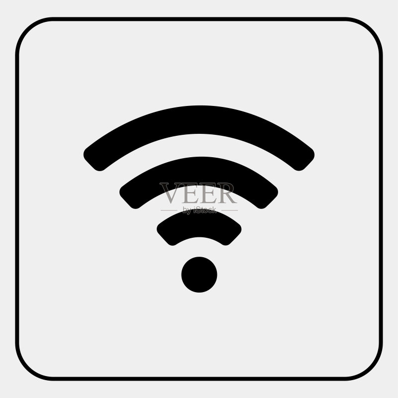 灰色背景上的Wifi图标图标素材