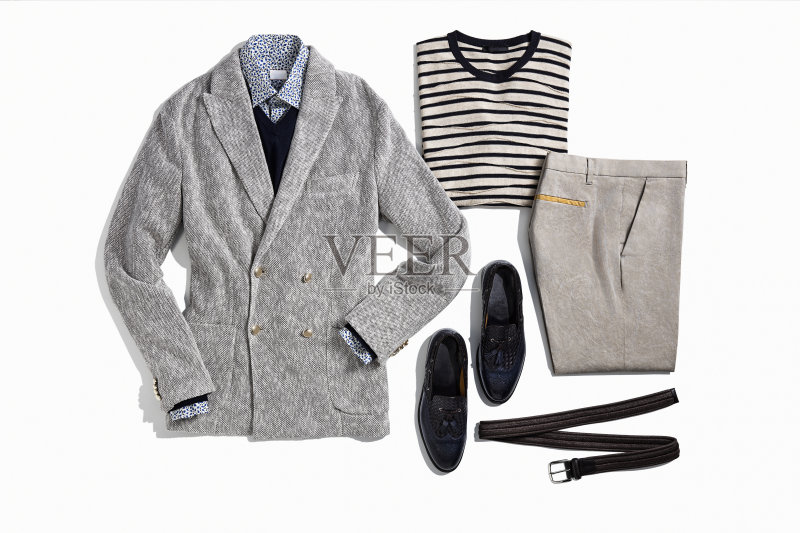 男性服装孤立在白色背景上正版图片素材