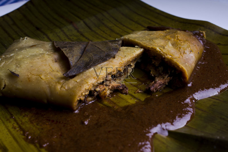 地区食物背景,comida oaxaqueña tamal正版图片素材