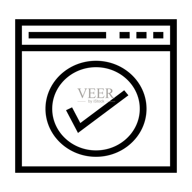 WEB检查细线矢量图标图标素材