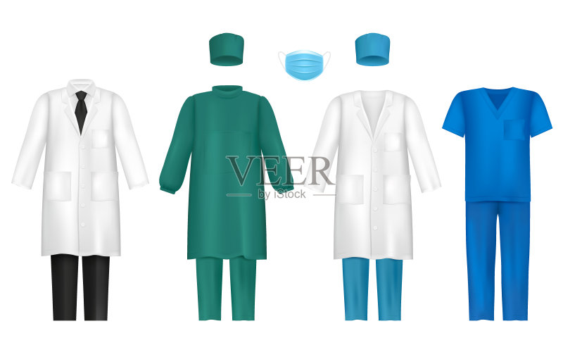 矢量医疗服为医疗专业人员设置正版元素素材
