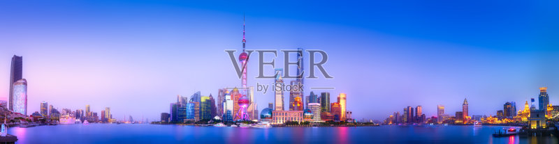 上海天际线的城市正版图片素材