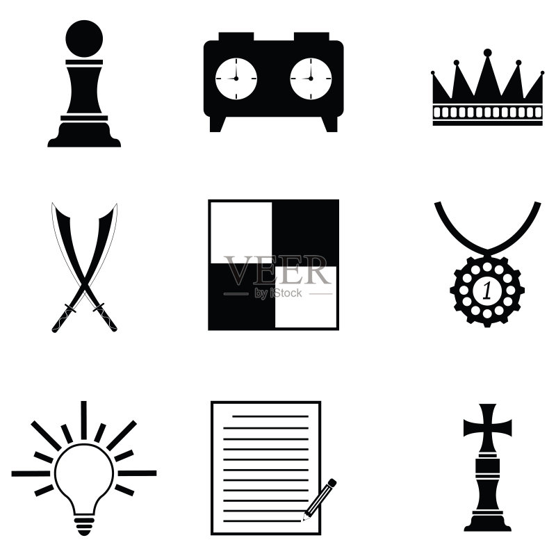 国际象棋图标集图标素材
