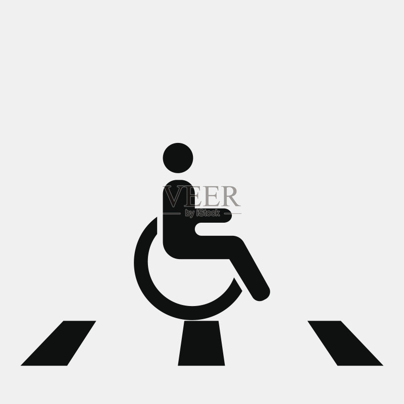 轮椅标志矢量图标图标素材