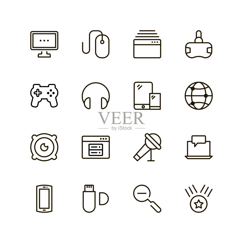 VR游戏图标图标素材