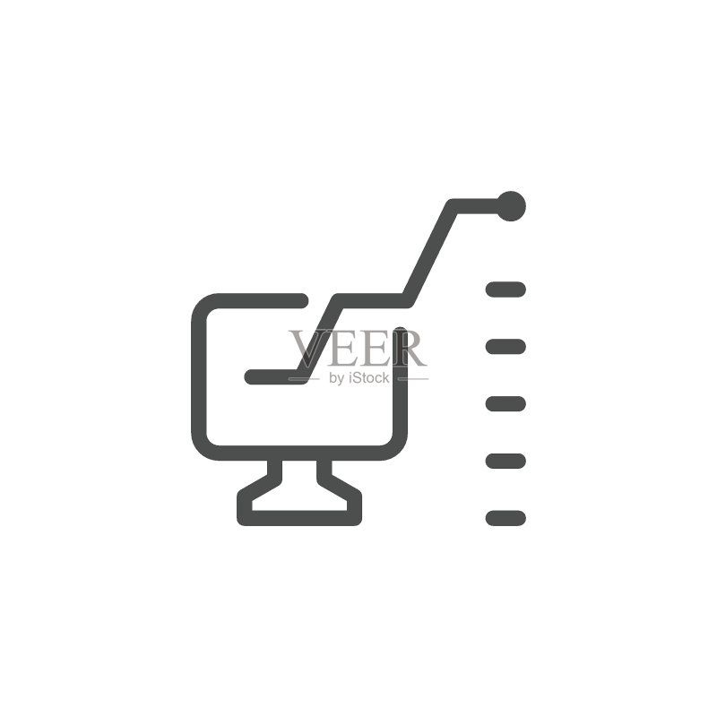 计算机分析线性图标图标素材