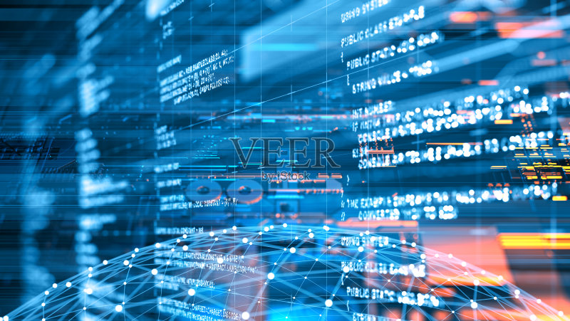 抽象的程序代码正版图片素材