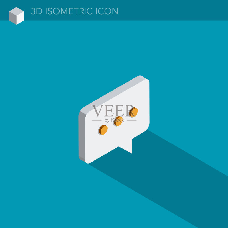 聊天 3D等距Web图标图标素材