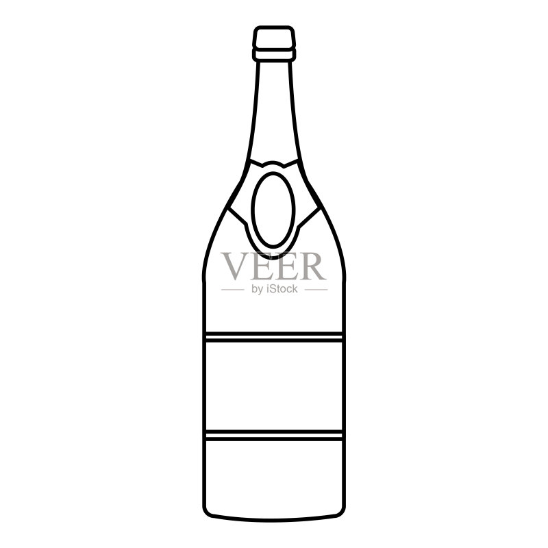 香槟酒瓶图标图标素材