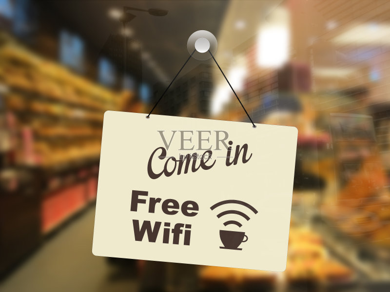 商店开放标志免费wifi上网正版图片素材
