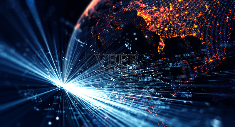 全球国际互联互通背景正版插画素材