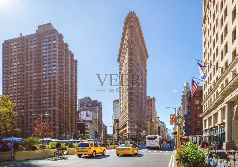 熨斗大厦纽约曼哈顿中城区正版图片素材