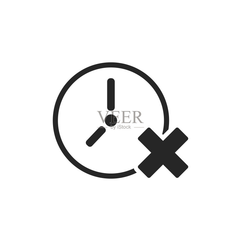 黑白时钟图标图标素材