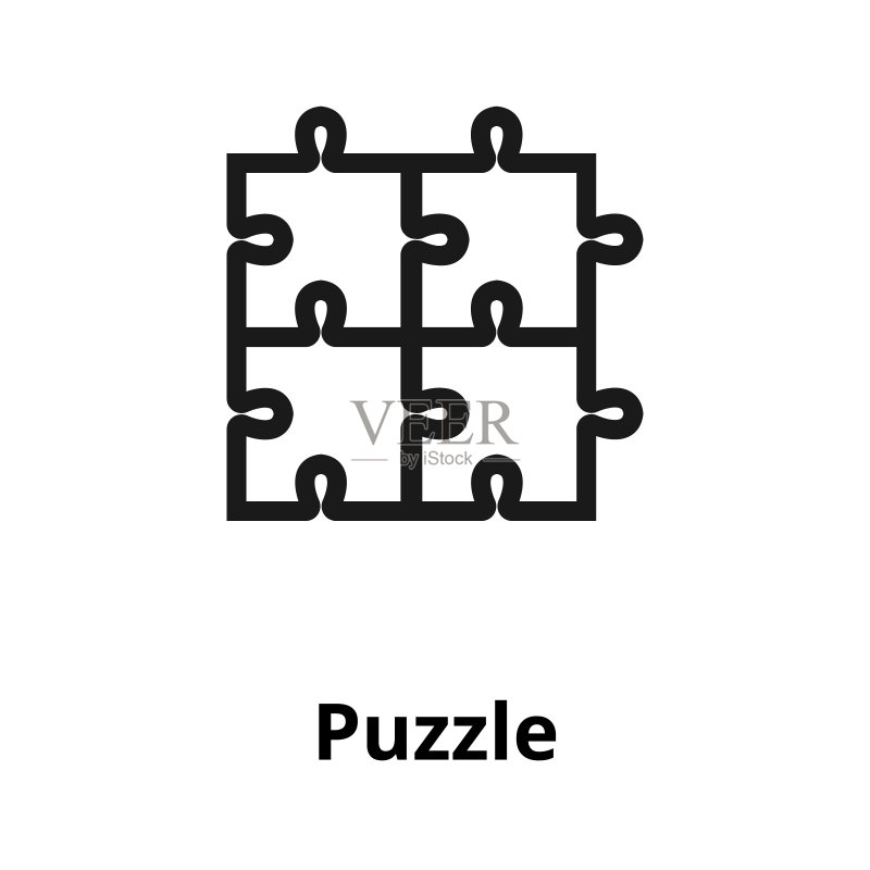 拼图线性图标图标素材