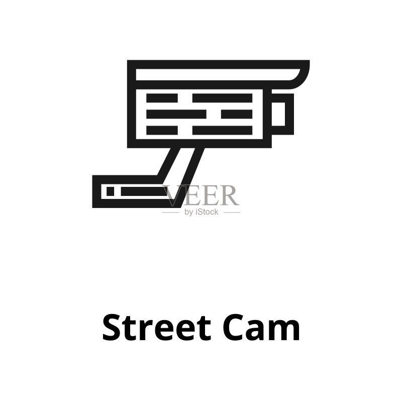 街道摄像头线条图标图标素材