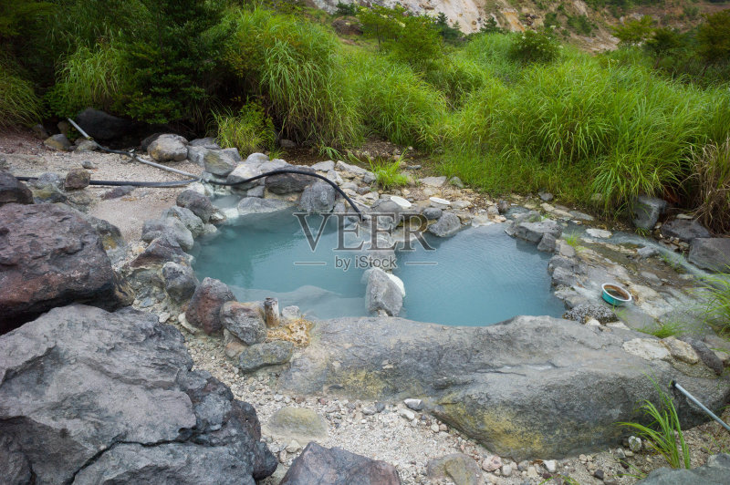 露天温泉,隐藏和秘密的温泉,日本正版图片素材