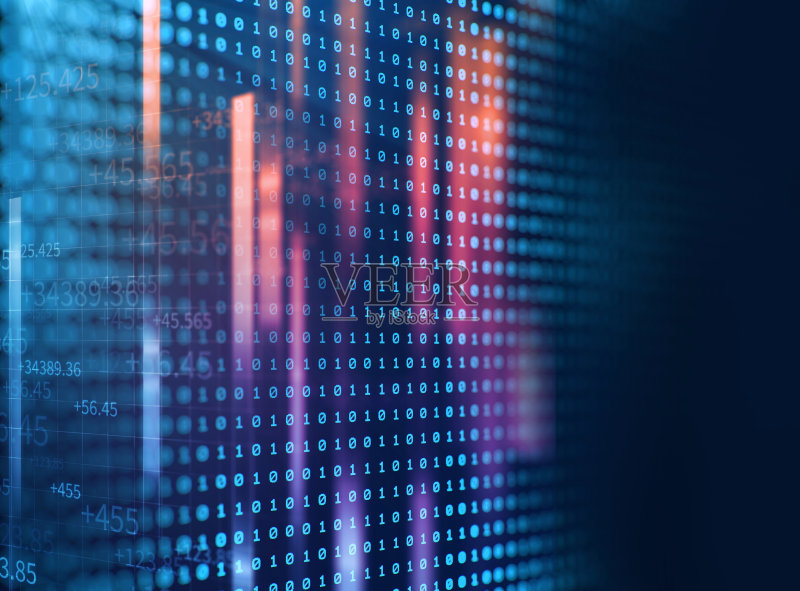 基于技术背景的区块链网络概念正版图片素材