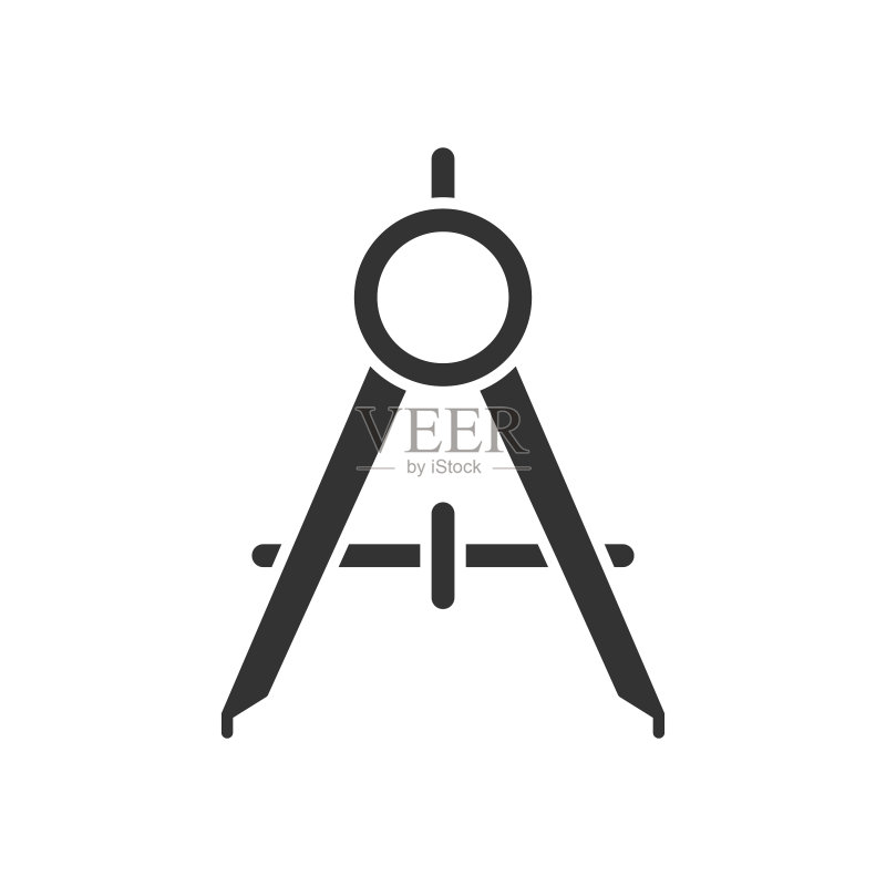 黑色指南针工具图标图标素材