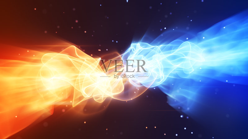 火和冰的抽象背景正版图片素材