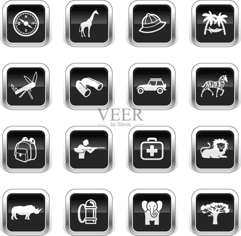 超光泽黑色图标-Safari图标素材
