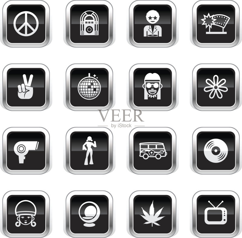 复古黑色图标图标素材