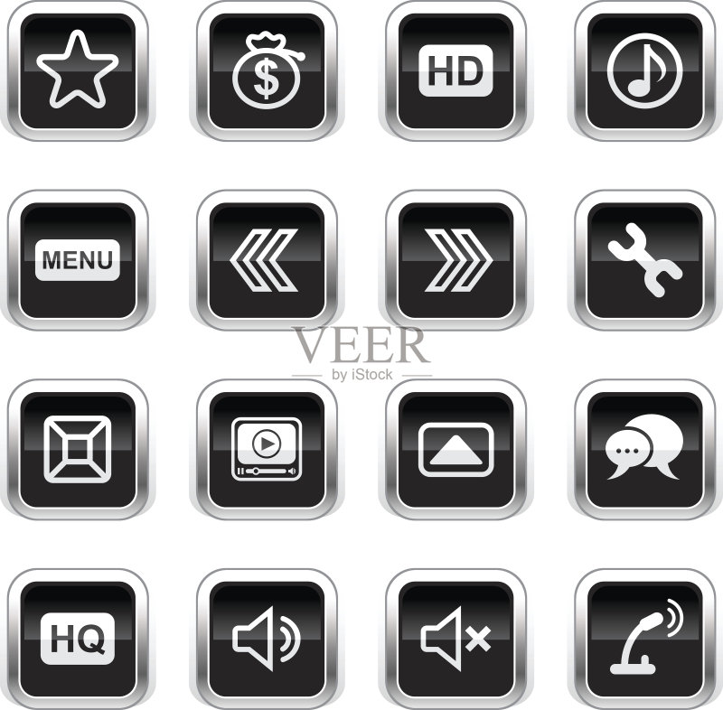 Supergloss黑色图标 - iPlayer图标素材