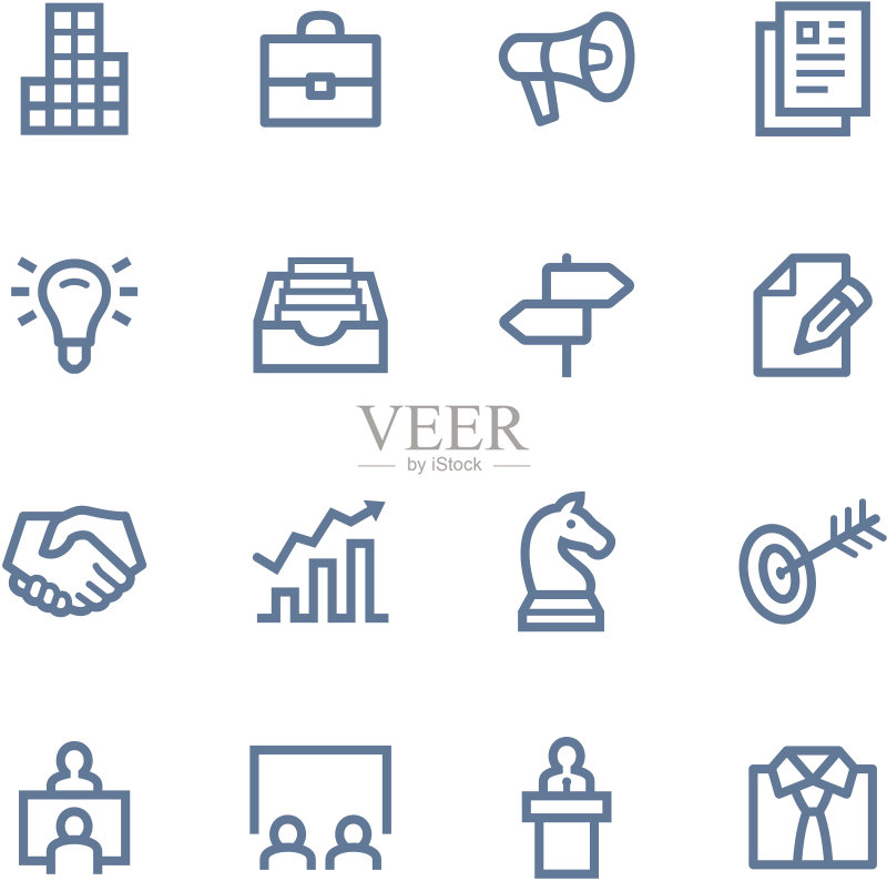 商业线性图标图标素材