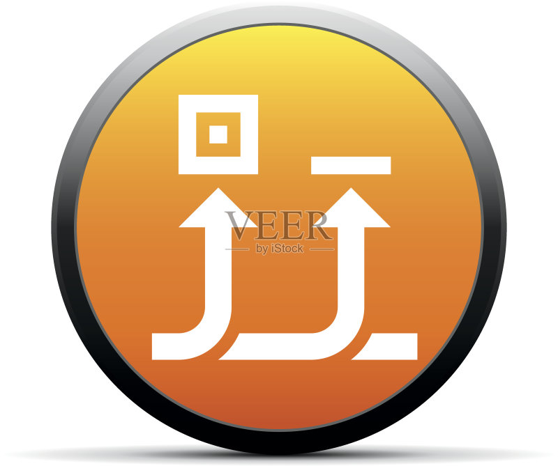 圆形按钮上的传送带图标图标素材