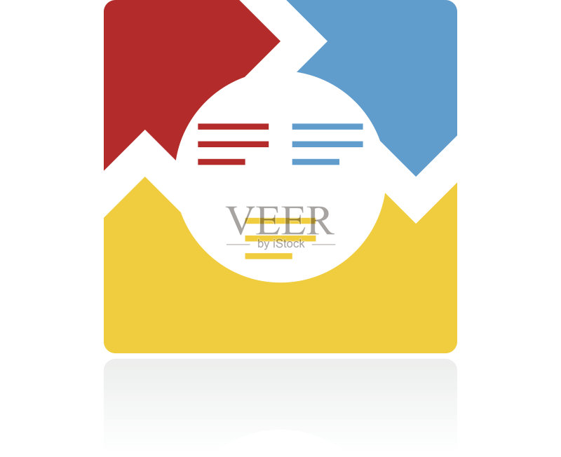 白色背景上的V形图表图标图标素材