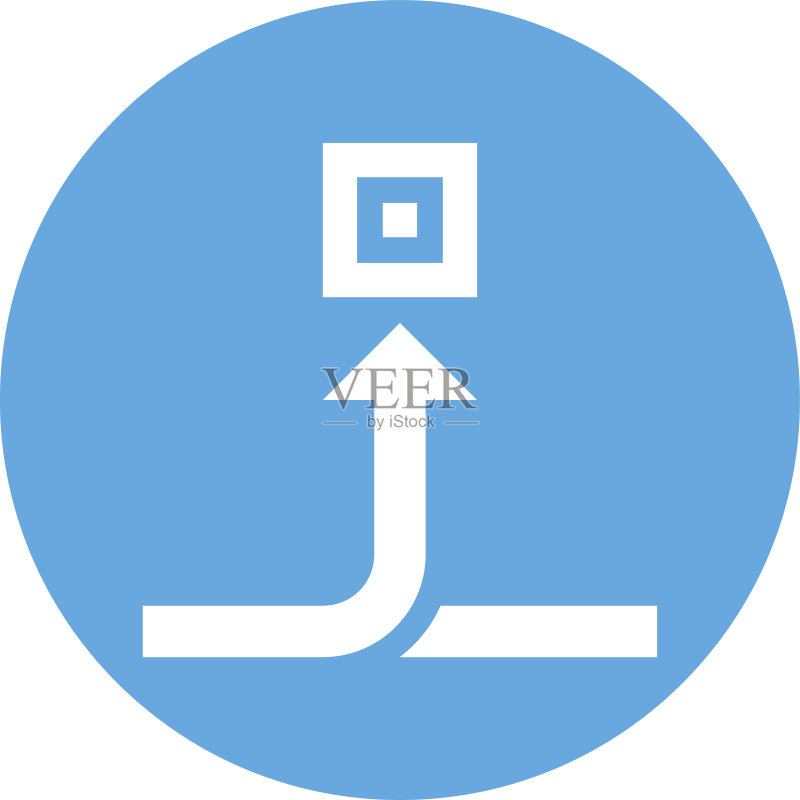 圆形按钮上的传送带图标图标素材