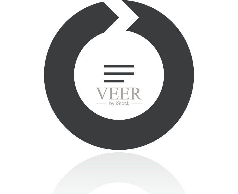 白色背景上的V形图表图标图标素材