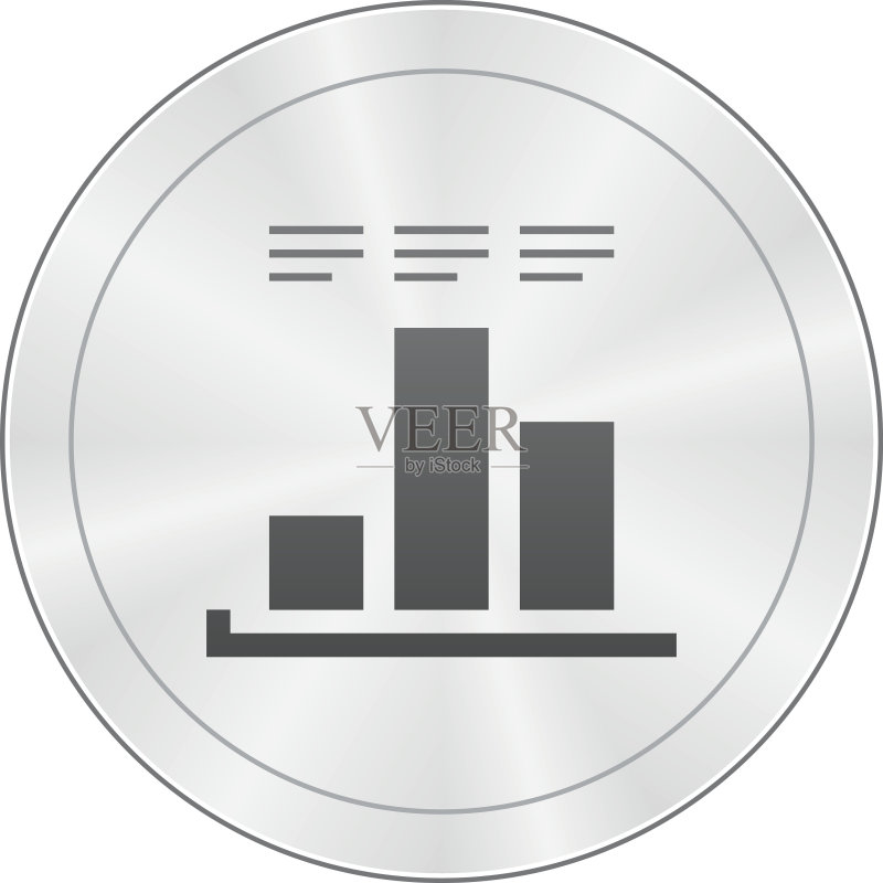 圆形按钮上的条形图图标 - SharpSeries图标素材