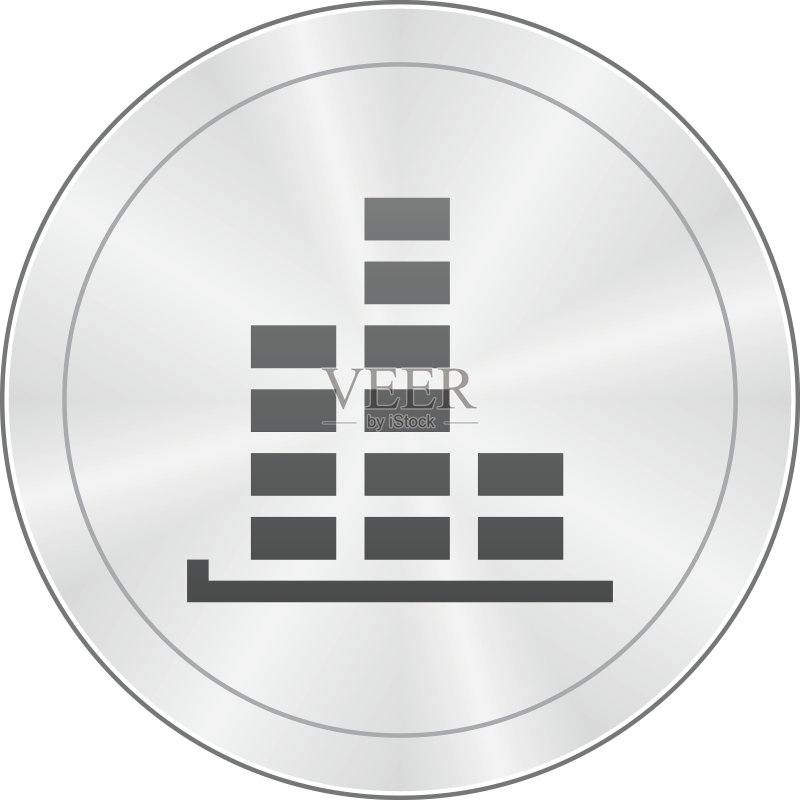 圆形按钮上的条形图图标 - SharpSeries图标素材