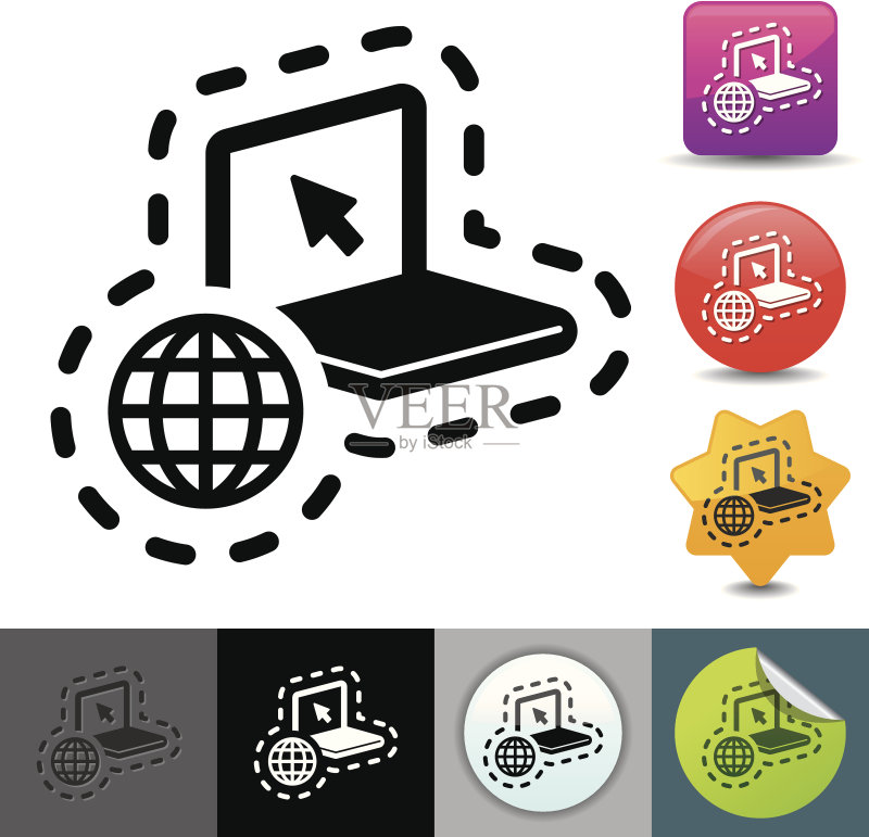 全球计算机网络图标 | solicosi系列图标素材