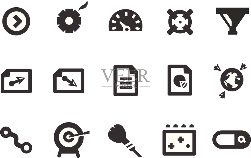 Web分析图标图标素材