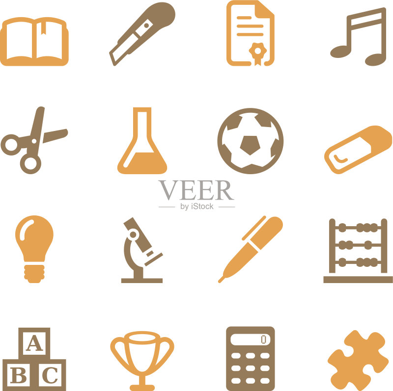 学校图标第二辑:彩色系列图标素材