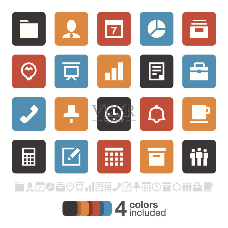 商务和办公图标|布鲁克林系列图标素材