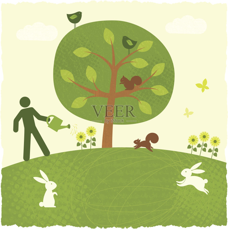 绿色世界(绿色世界系列)正版插画素材