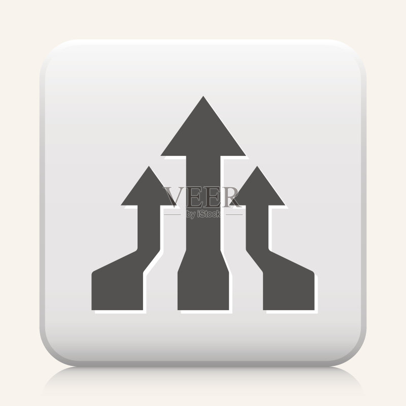 带有信息图表的方形按钮免版税矢量图标图标素材