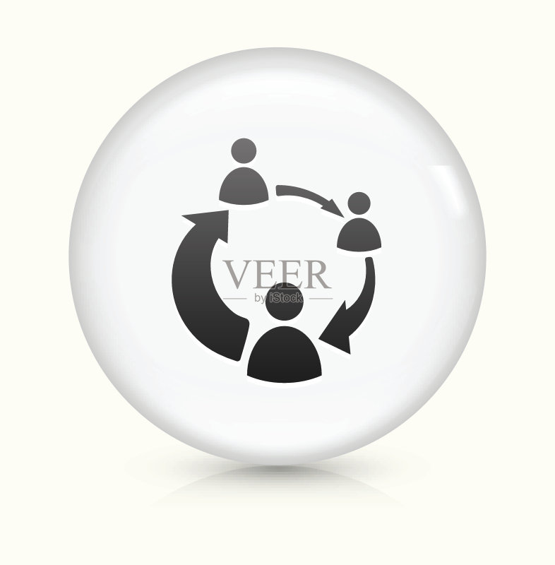 白色圆形矢量按钮上的联系方式Web图标图标素材
