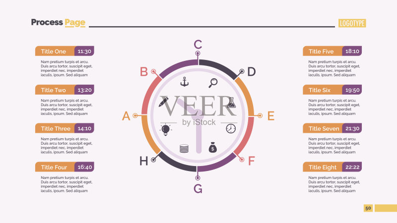 日程安排时钟幻灯片模板图标素材