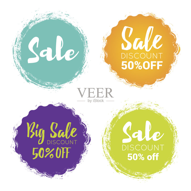 销售标签正版元素素材