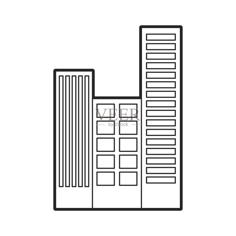 城市景观建筑图标图标素材